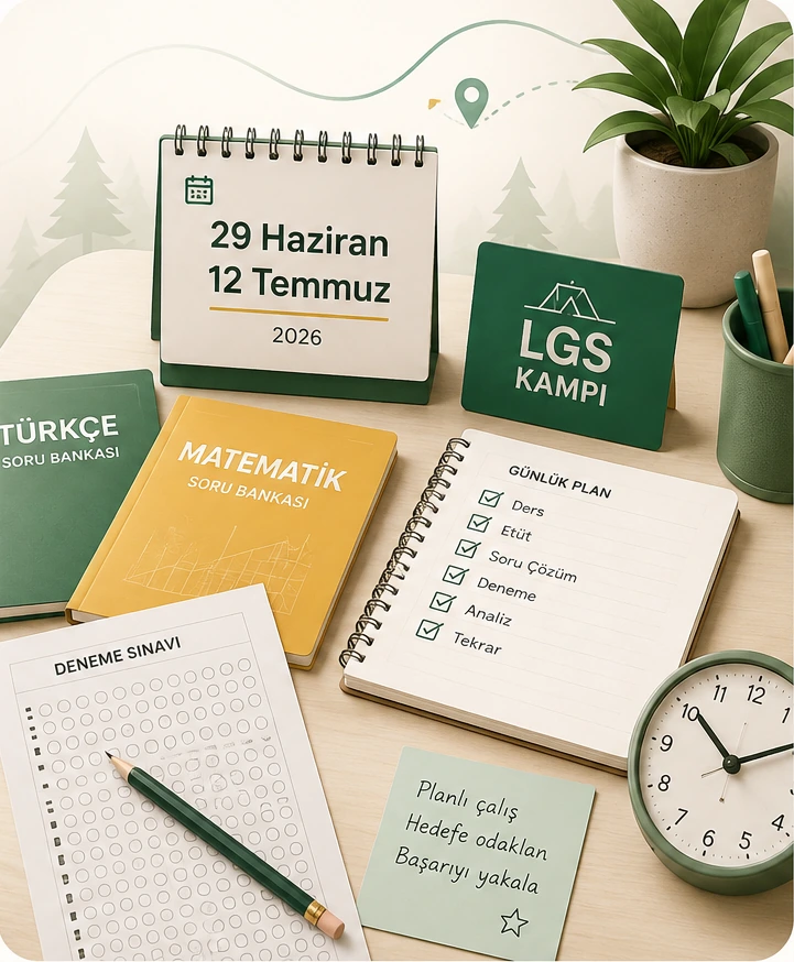 LGS Merkez Akademik Kampı çalışma masası görseli